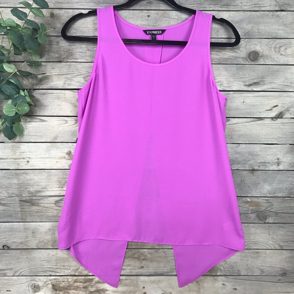 Express Tops - Express | Magenta split back sleeveless blouse